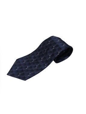 Cezani Classic Navy Diamond-Pattern Men’s Tie